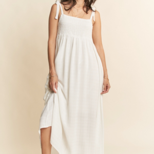 Plaid Smocked Maxi Dress